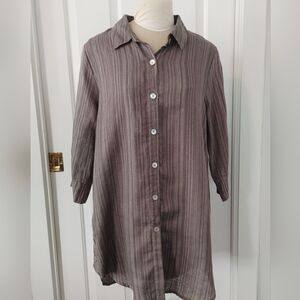 Women's Chalet Linen Shirt Tunic | Size L